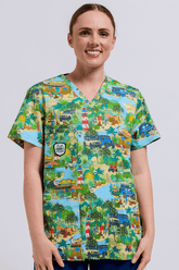TradeMutt Scrubs That's Livin Barry Unisex Scrub Top That's Livin Barry Unisex Scrub Top