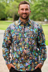 TradeMutt Workshirt Men's Aerobics OzStyle Half Button Work Shirt Men's Aerobics OzStyle Half Button Work Shirt