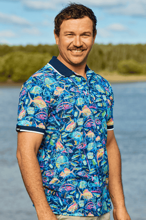 TradeMutt Workshirt Unisex Off The Hook Cotton Short Sleeve Polo Unisex Off The Hook Cotton Polo | TradeMutt