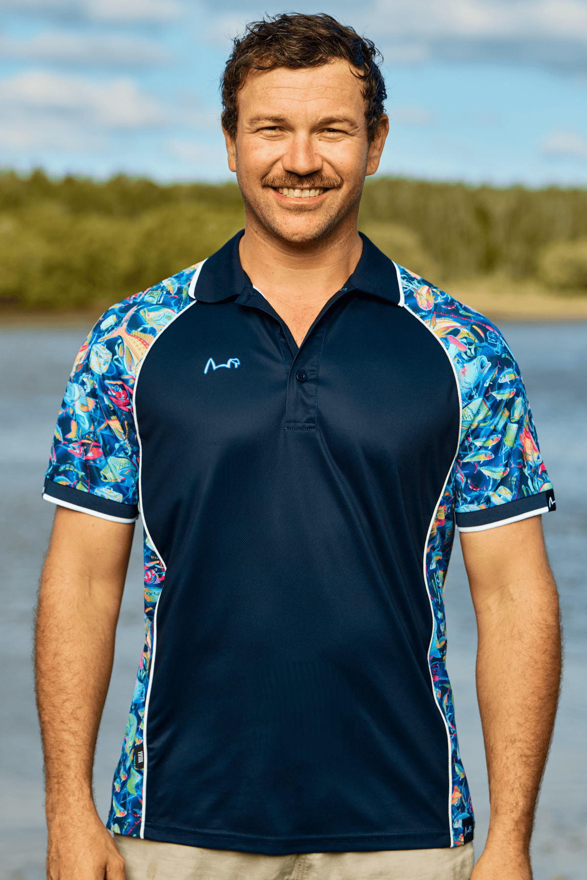 TradeMutt Workshirt Unisex Off The Hook Navy Short Sleeve Polo Unisex Off The Hook Navy Polo | TradeMutt