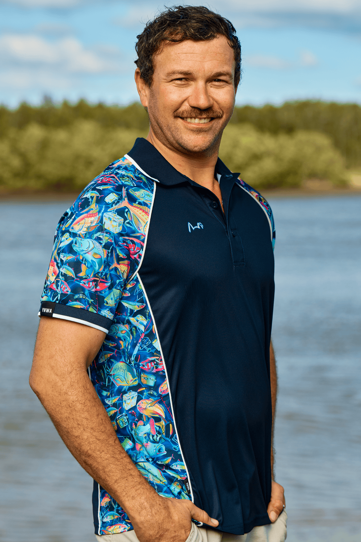 TradeMutt Workshirt Unisex Off The Hook Navy Short Sleeve Polo Unisex Off The Hook Navy Polo | TradeMutt