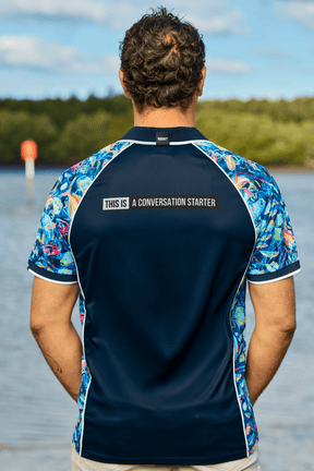 TradeMutt Workshirt Unisex Off The Hook Navy Short Sleeve Polo Unisex Off The Hook Navy Polo | TradeMutt