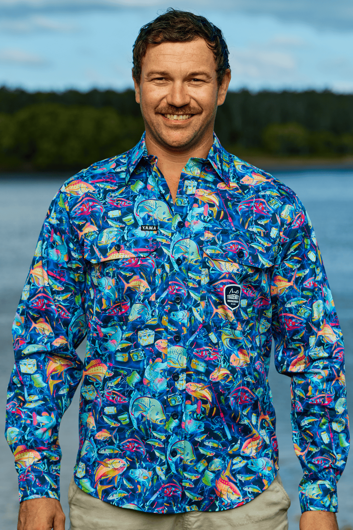 TradeMutt Workshirt Men's Off The Hook Half Button Work Shirt Men's Off The Hook Half Button Work Shirt | TradeMutt