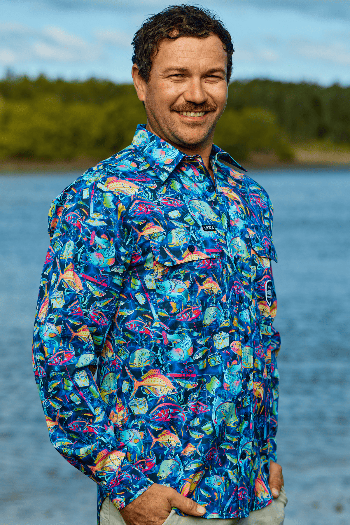 TradeMutt Workshirt Men's Off The Hook Half Button Work Shirt Men's Off The Hook Half Button Work Shirt | TradeMutt