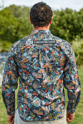 TradeMutt Workshirt Men's Site Gremlins Half Button Work Shirt Men's Site Gremlins Half Button Work Shirt | TradeMutt