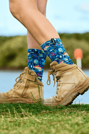 TradeMutt Footwear Off The Hook Printed Socks Off The Hook Printed Socks | TradeMutt