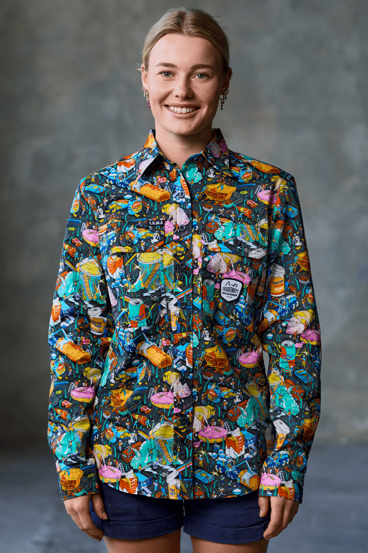 TradeMutt Workshirt Women's Servo Nation Army Full Button Work Shirt Women's Servo Nation Army Full Button Work Shirt