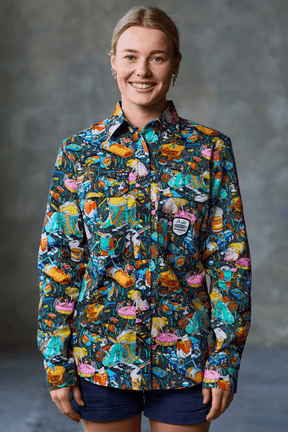 TradeMutt Workshirt Women's Servo Nation Army Full Button Work Shirt Women's Servo Nation Army Full Button Work Shirt