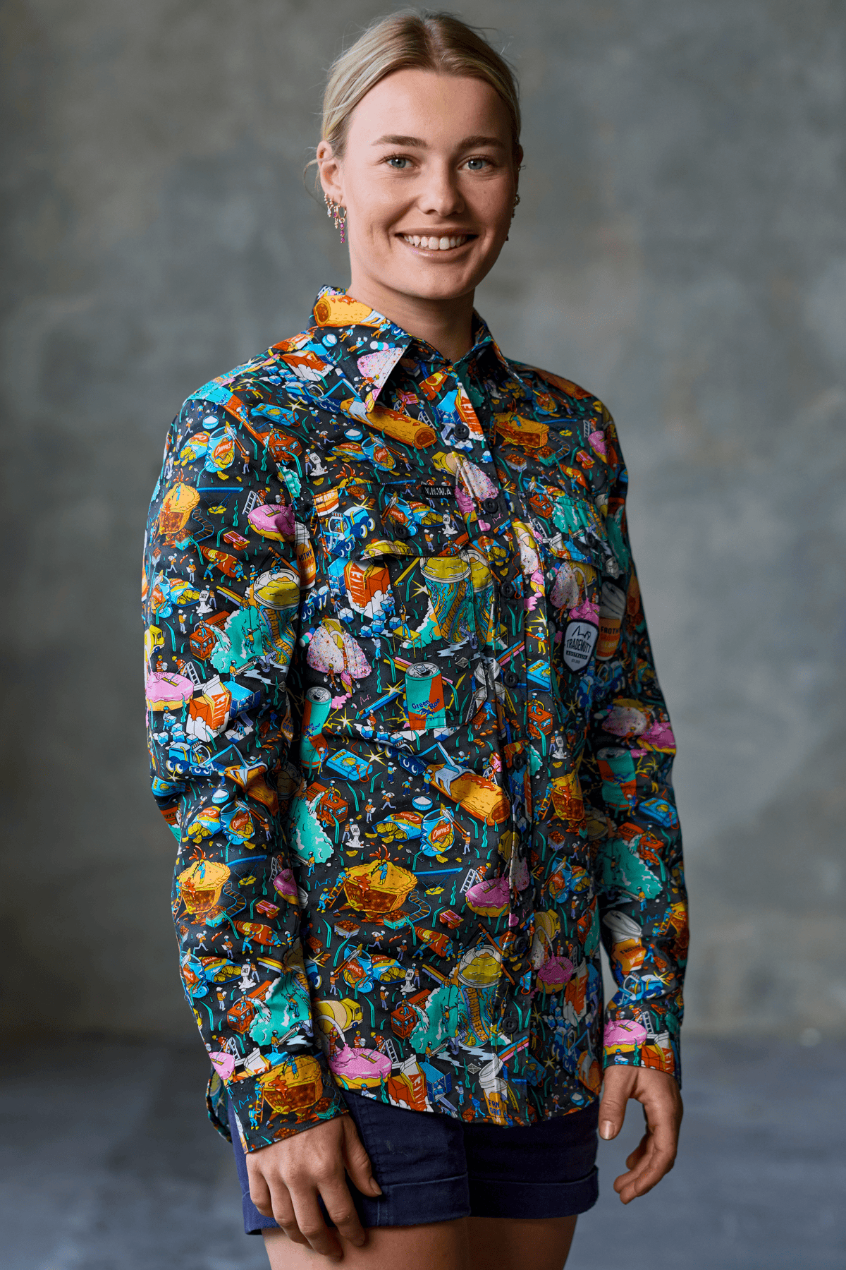 TradeMutt Workshirt Women's Servo Nation Army Full Button Work Shirt Women's Servo Nation Army Full Button Work Shirt