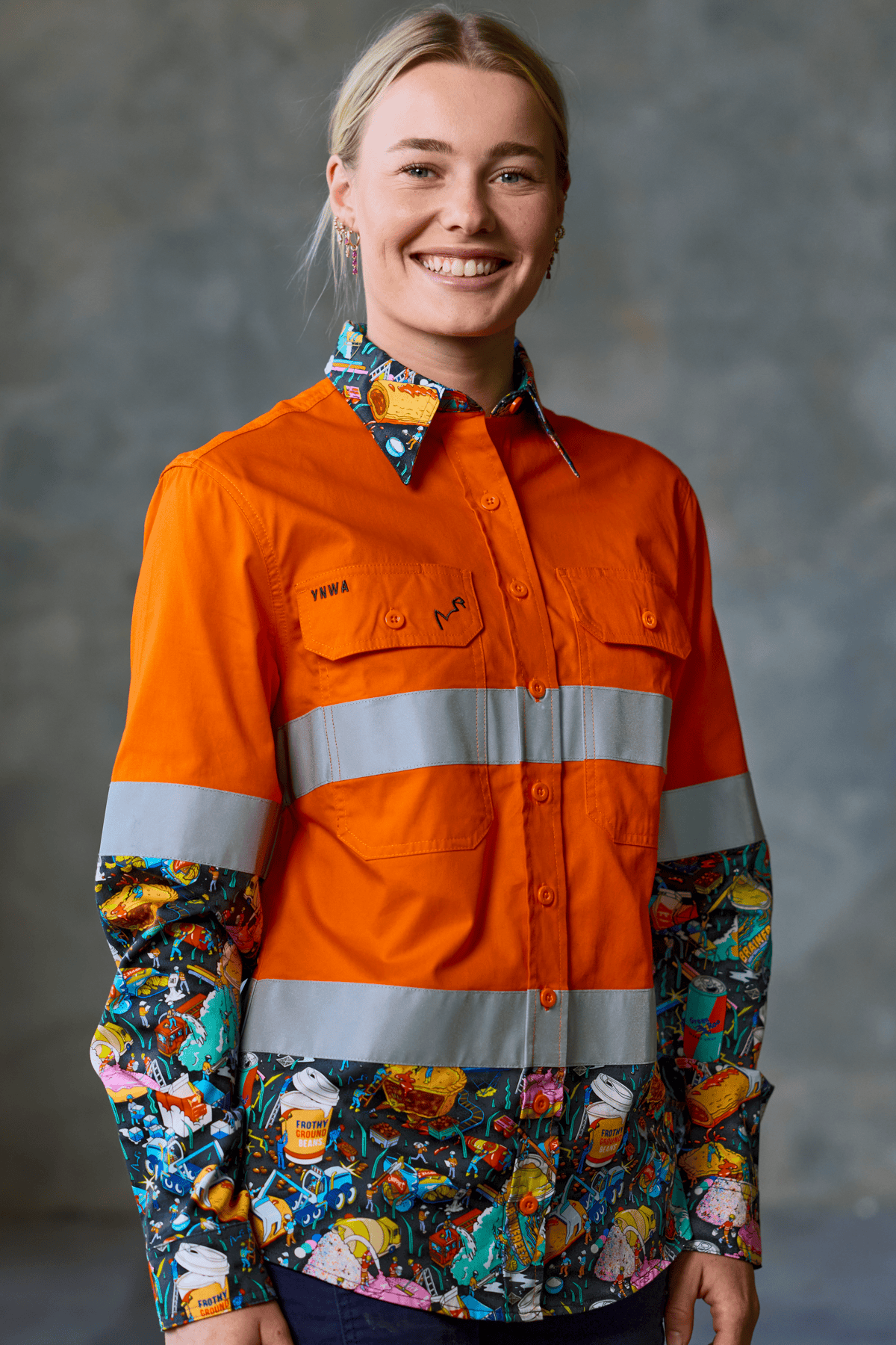 TradeMutt Workshirt Women's Servo Nation Army Orange Day/Night Hi Vis Work Shirt Women's Servo Nation Army Orange Day/Night Hi Vis Work Shirt
