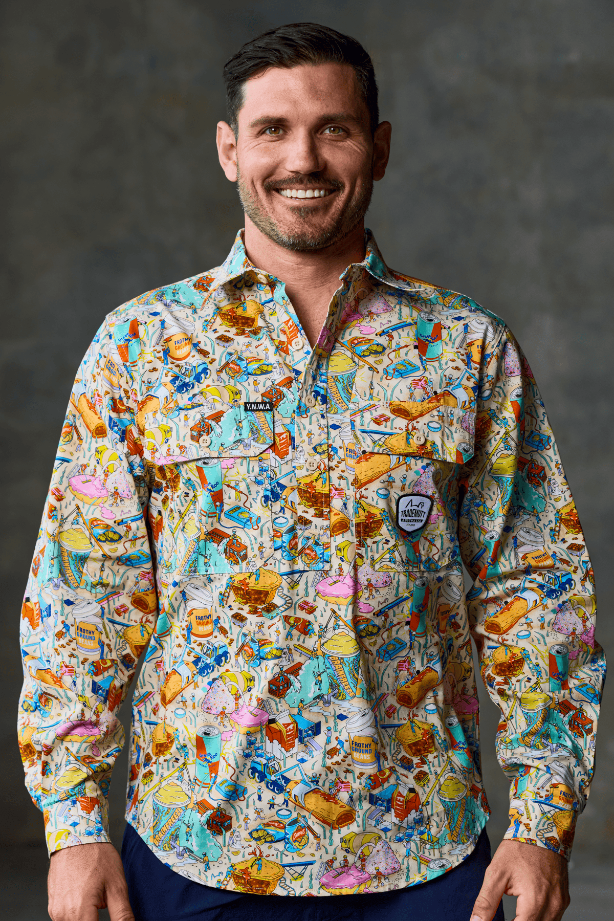 TradeMutt Workshirt Men's Servo Nation Army Half Button Work Shirt - Light Edition Men's Servo Nation Army Half Button Work Shirt - Light Edition