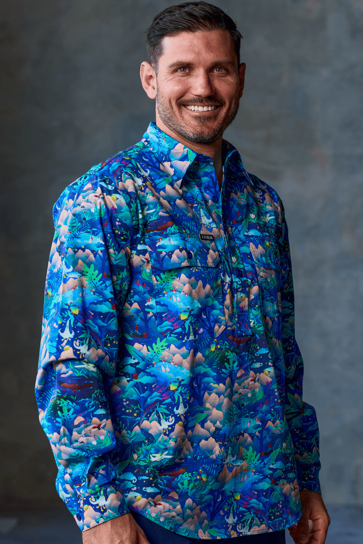 TradeMutt Workshirt Men's Walkin on a Dream Half Button Work Shirt Men's Walkin on a Dream Half Button Work Shirt