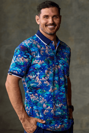 TradeMutt Polo Unisex Walkin on a Dream Cotton Short Sleeve Polo Unisex Walkin on a Dream Cotton Short Sleeve Polo