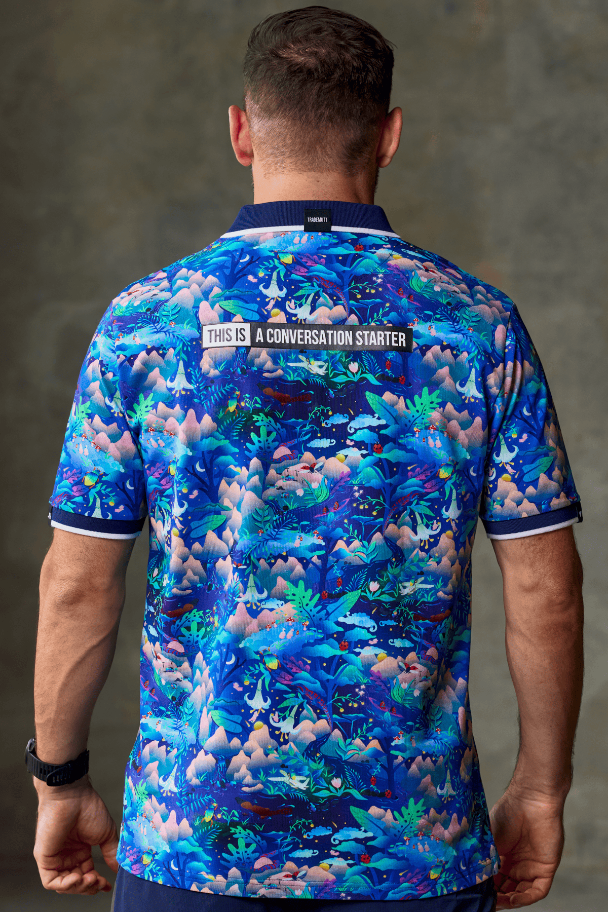 TradeMutt Polo Unisex Walkin on a Dream Cotton Short Sleeve Polo Unisex Walkin on a Dream Cotton Short Sleeve Polo
