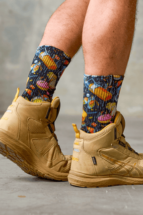 TradeMutt Footwear Servo Nation Army Printed Socks Servo Nation Army Printed Socks