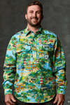 TradeMutt Workshirt Men's That's Livin Barry Half Button Work Shirt Men's That's Livin Barry Half Button Work Shirt