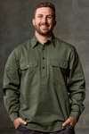 TradeMutt Workshirt Men's That's Livin Barry Undercover Mutter Half Button Workshirt Men's That's Livin Barry Undercover Mutter Half Button Workshirt