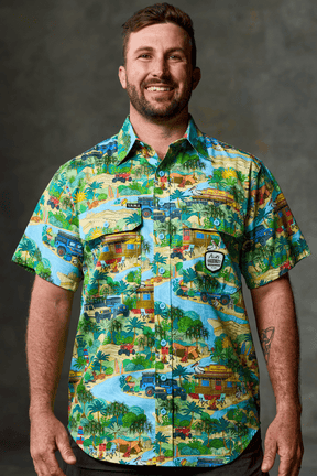 TradeMutt Workshirt Men's That's Livin Barry Short Sleeve Work Shirt Men's That's Livin Barry Short Sleeve Work Shirt