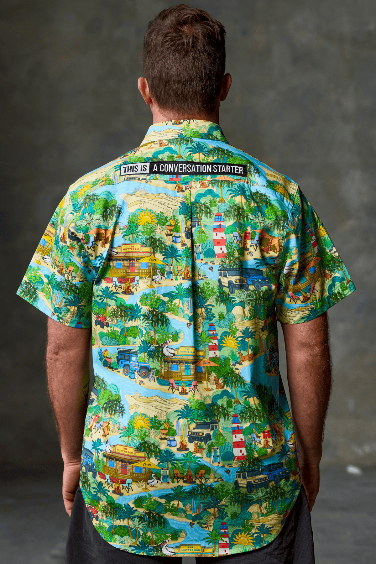 TradeMutt Workshirt Men's That's Livin Barry Short Sleeve Work Shirt Men's That's Livin Barry Short Sleeve Work Shirt