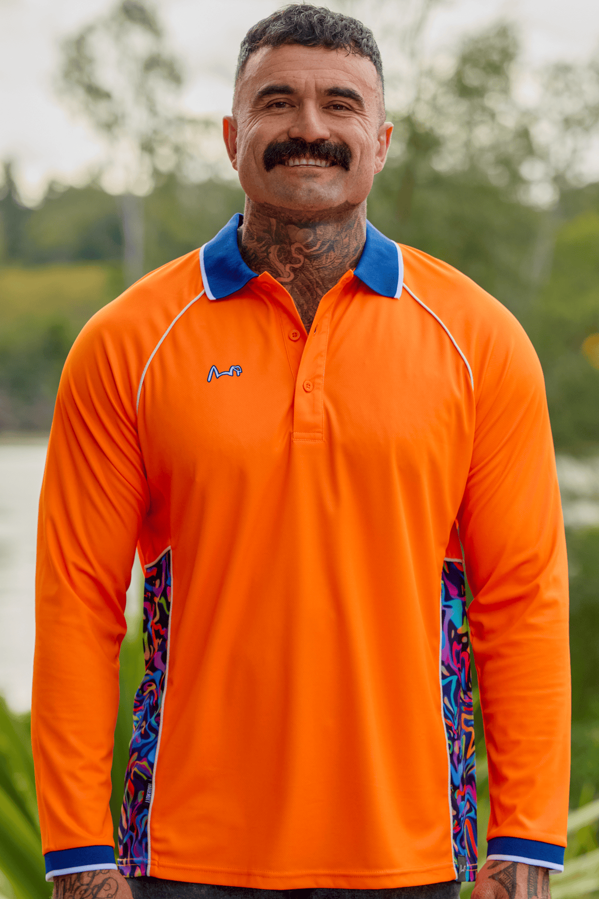 TradeMutt Polo Unisex Orange Pearler Long Sleeve Polo Unisex Hi-Vis Orange Pearler Long Sleeve Polo | TradeMutt
