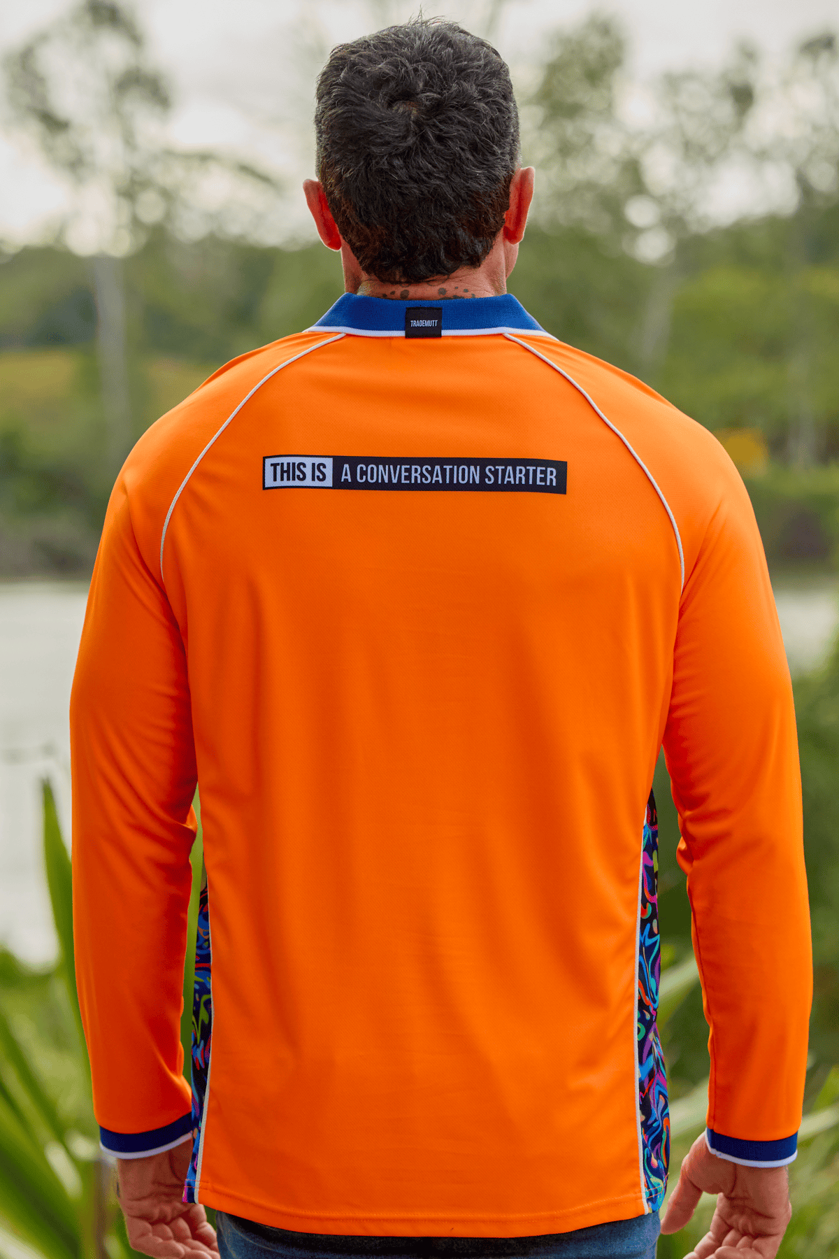 TradeMutt Polo Unisex Orange Pearler Long Sleeve Polo Unisex Hi-Vis Orange Pearler Long Sleeve Polo | TradeMutt