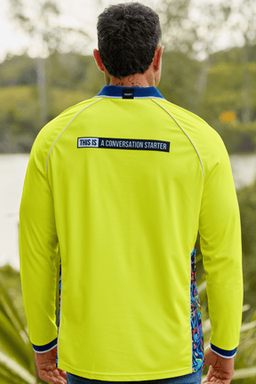 TradeMutt Polo Unisex Yellow Pearler Long Sleeve Polo Unisex Hi-Vis Yellow Pearler Long Sleeve Polo | TradeMutt