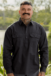 TradeMutt Workshirt Men's Big Greasy Undercover Mutter Half Button Workshirt Men's The Big Greasy Undercover Mutter Workshirt | TradeMutt