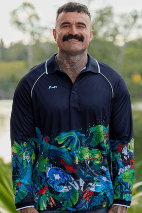 TradeMutt Polo Unisex Big Greasy Long Sleeve Polo Unisex The Big Greasy Long Sleeve Polo | TradeMutt