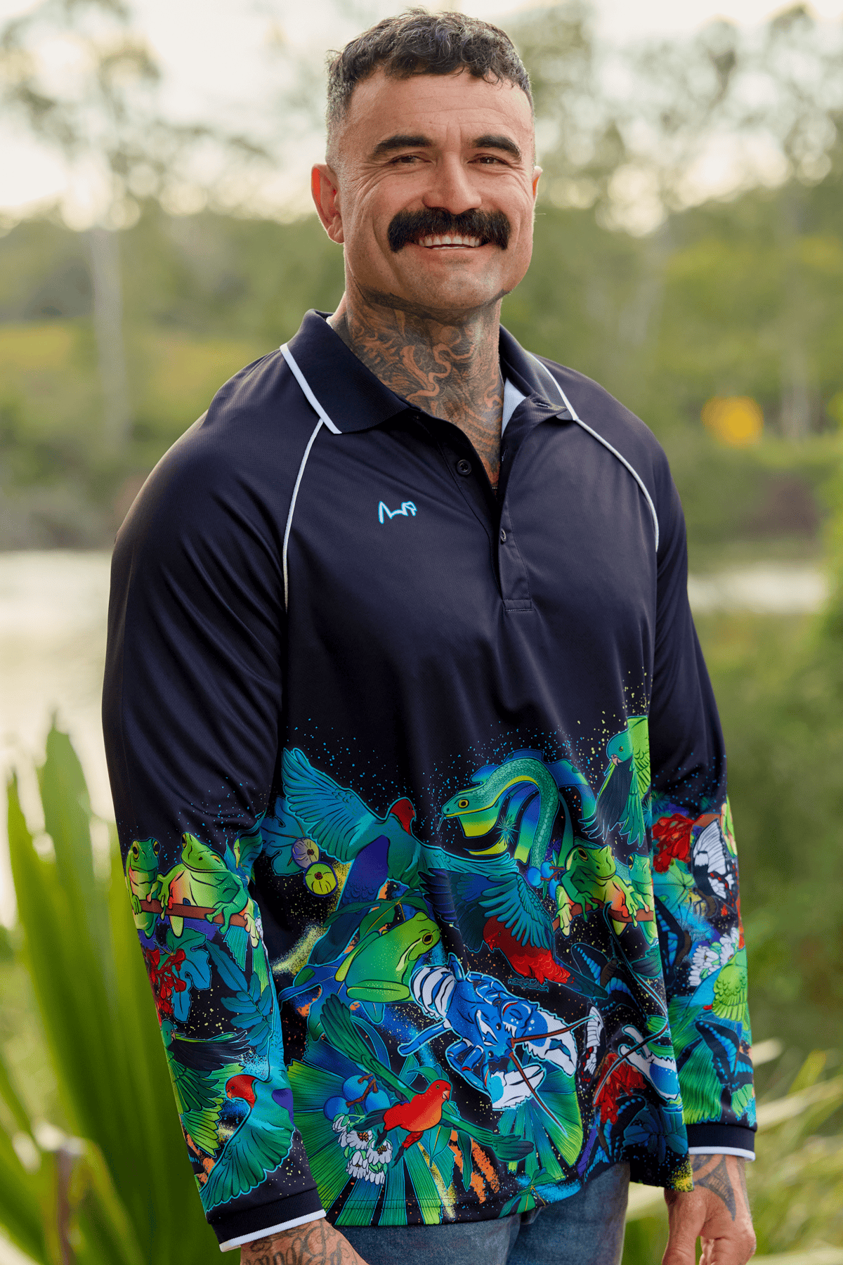 TradeMutt Polo Unisex Big Greasy Fishing Shirt Unisex The Big Greasy Long Sleeve Polo | TradeMutt