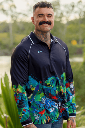 TradeMutt Polo Unisex Big Greasy Fishing Shirt Unisex The Big Greasy Long Sleeve Polo | TradeMutt