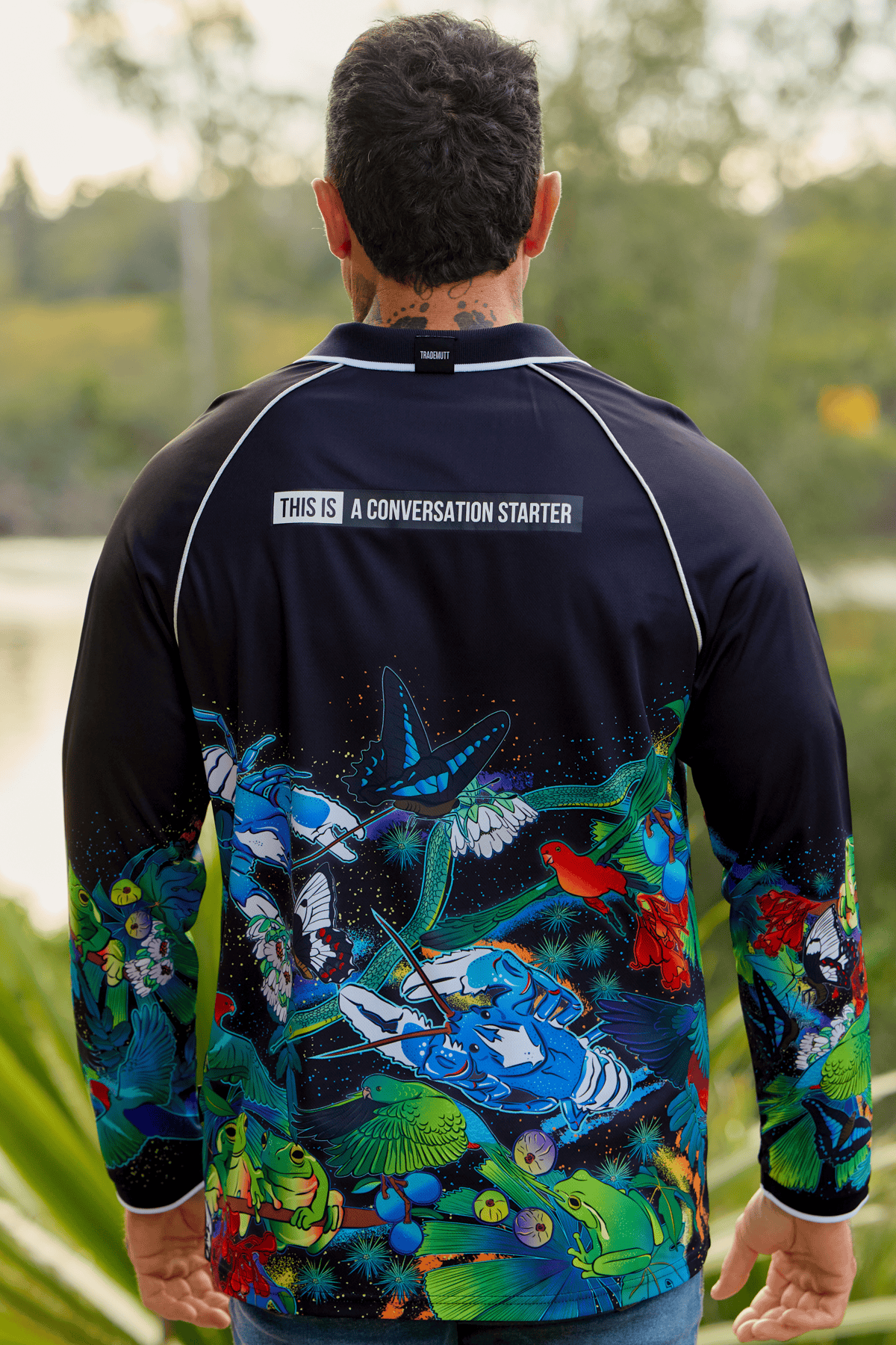 TradeMutt Polo Unisex Big Greasy Fishing Shirt Unisex The Big Greasy Long Sleeve Polo | TradeMutt
