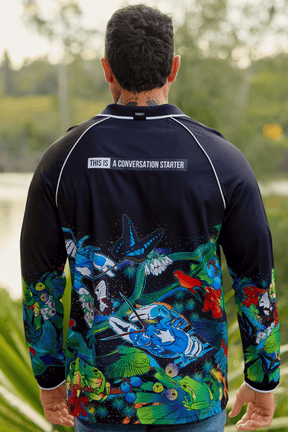 TradeMutt Polo Unisex Big Greasy Fishing Shirt Unisex The Big Greasy Long Sleeve Polo | TradeMutt