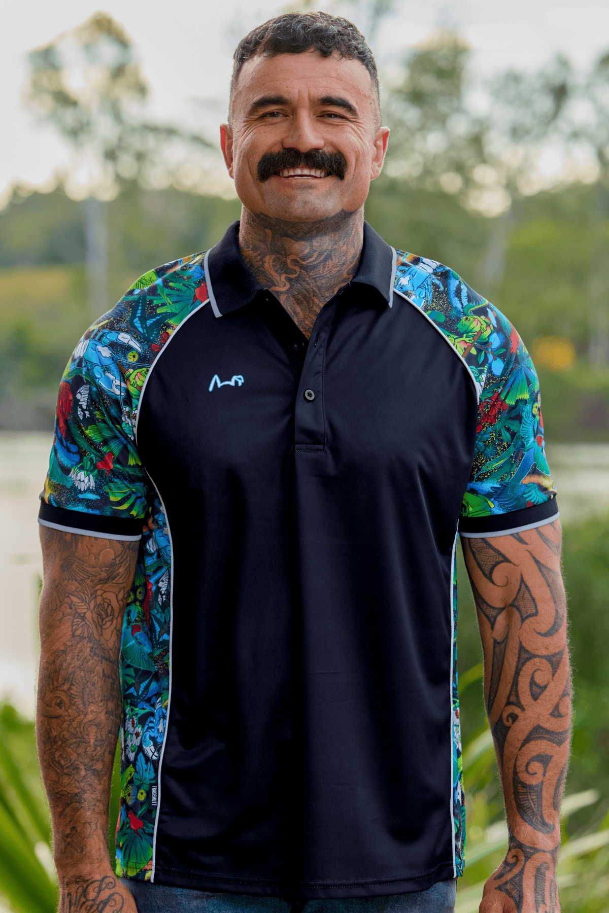TradeMutt Polo Unisex Big Greasy Charcoal Short Sleeve Polo Unisex The Big Greasy Short Sleeve Polo | TradeMutt