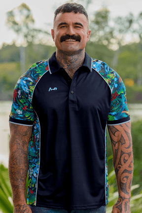 TradeMutt Polo Unisex Big Greasy Charcoal Short Sleeve Polo Unisex The Big Greasy Short Sleeve Polo | TradeMutt