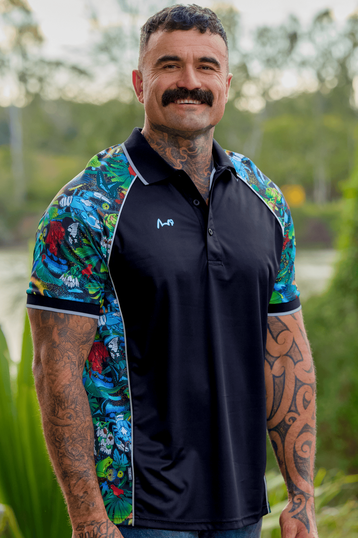 TradeMutt Polo Unisex Big Greasy Charcoal Short Sleeve Polo Unisex The Big Greasy Short Sleeve Polo | TradeMutt