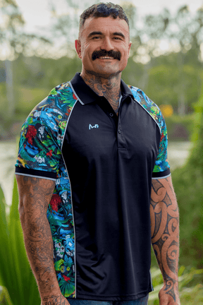 TradeMutt Polo Unisex Big Greasy Charcoal Short Sleeve Polo Unisex The Big Greasy Short Sleeve Polo | TradeMutt