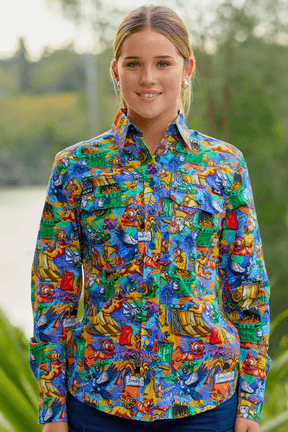 TradeMutt Workshirt Women's Backyard Blitz Full Button Work Shirt Women's Backyard Blitz Full Button Work Shirt | TradeMutt Workwear