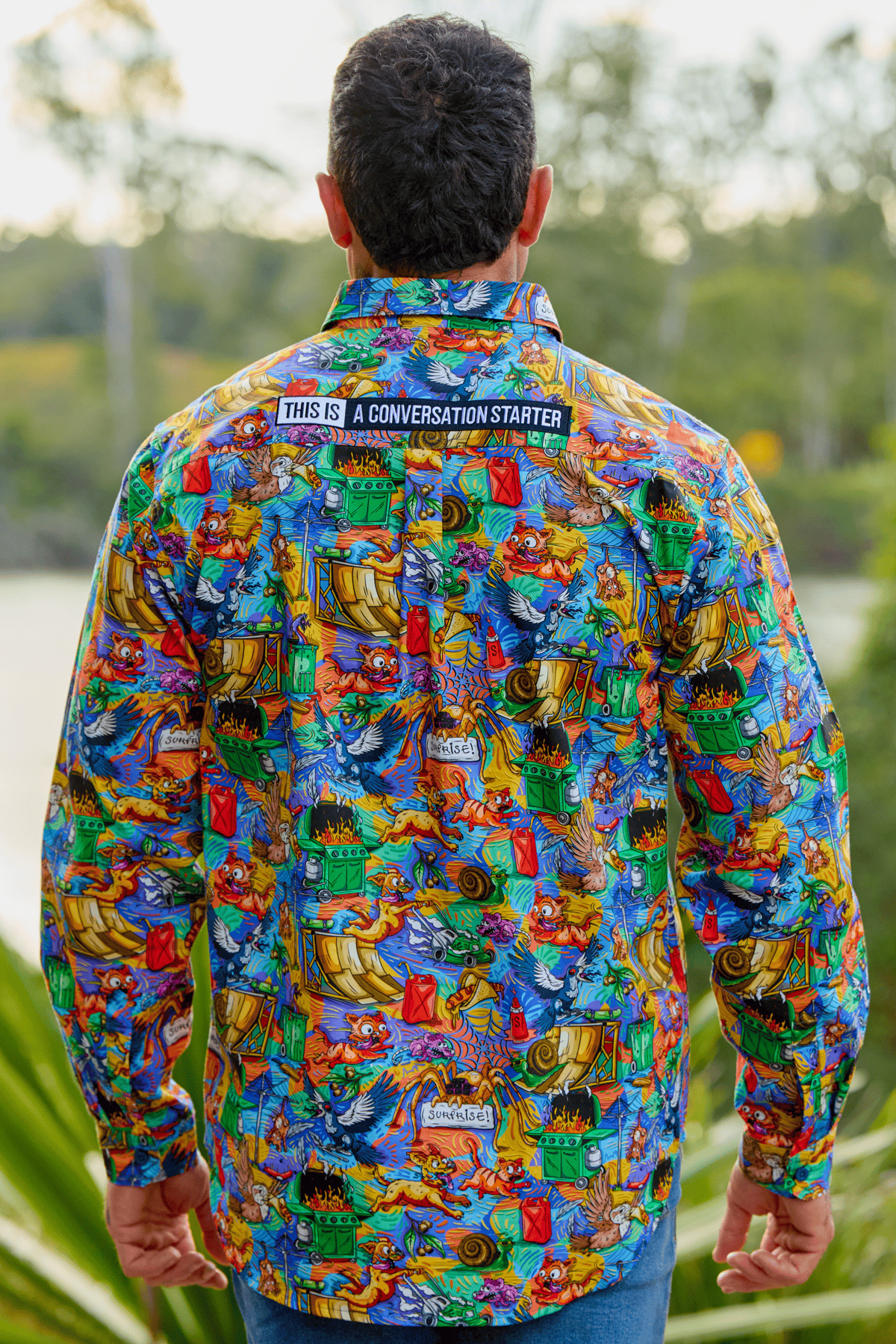 TradeMutt Workshirt Men's Backyard Blitz Half Button Work Shirt Men's Backyard Blitz Half Button Work Shirt | TradeMutt Workwear