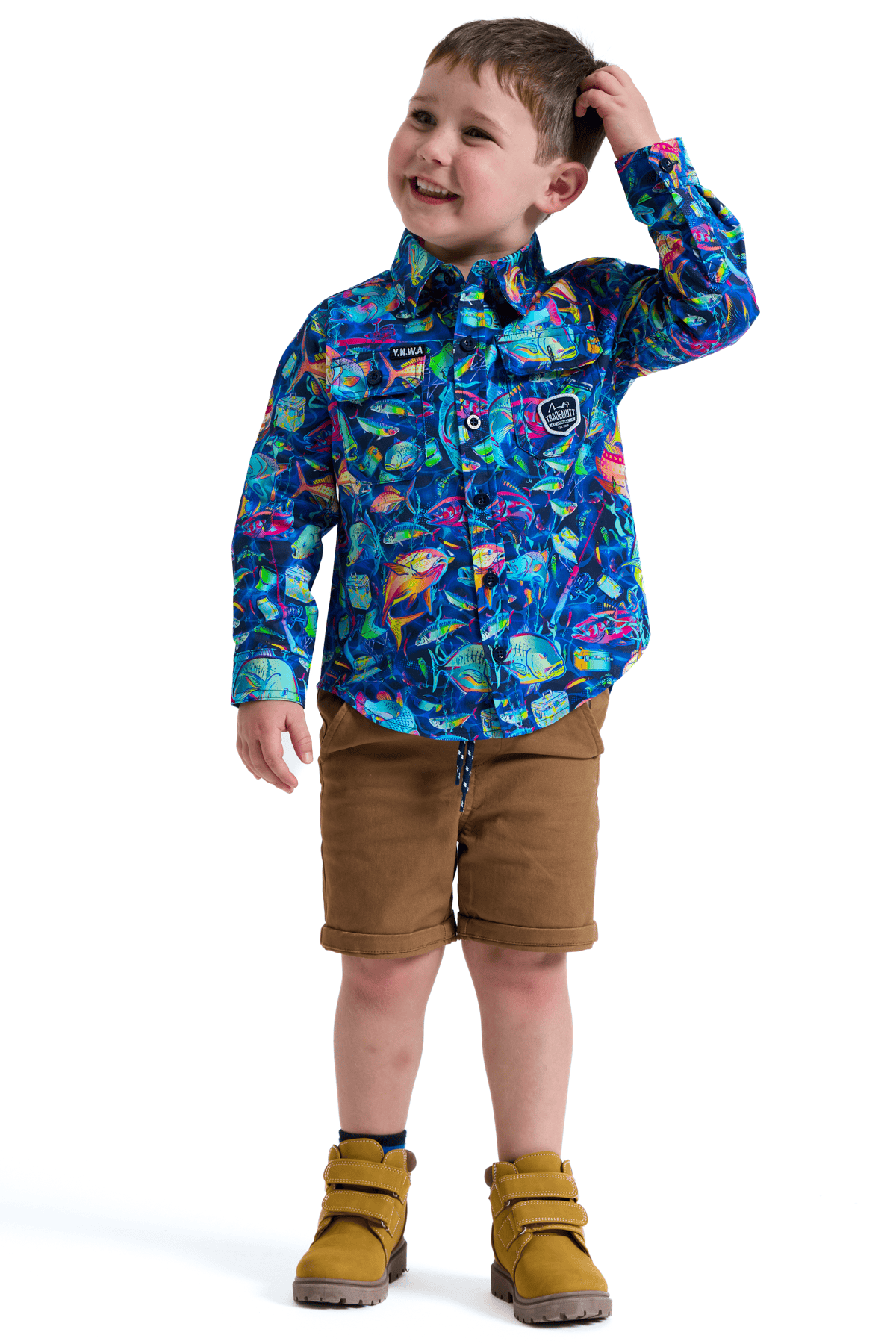 TradeMutt Kids Kids Off The Hook Work Shirt Kids Off The Hook Work Shirt | TradeMutt