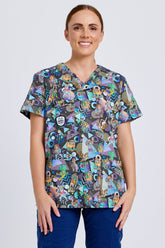 TradeMutt Workshirt Aerobics OzStyle Unisex Scrub Top Aerobics OzStyle Unisex Scrub Top