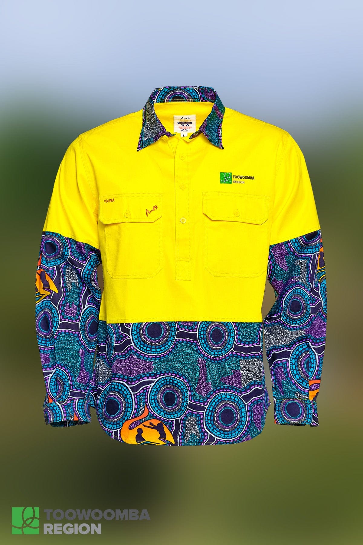 TradeMutt Custom Toowoomba Regional Council Custom Yellow Day Only Hi Vis Work Shirt Custom Toowoomba Regional Council Custom Yellow Day Only Hi Vis Work Shirt 21516