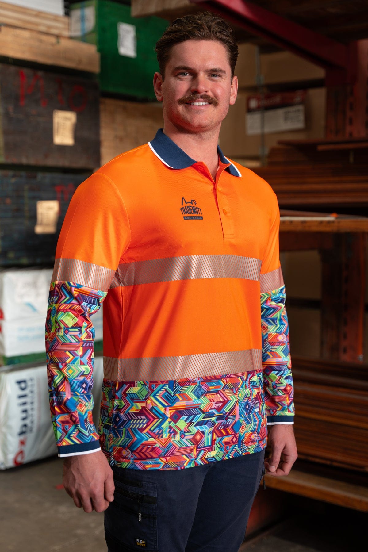 Watts Up Long Sleeve Orange Day/Night Hi Vis Polo