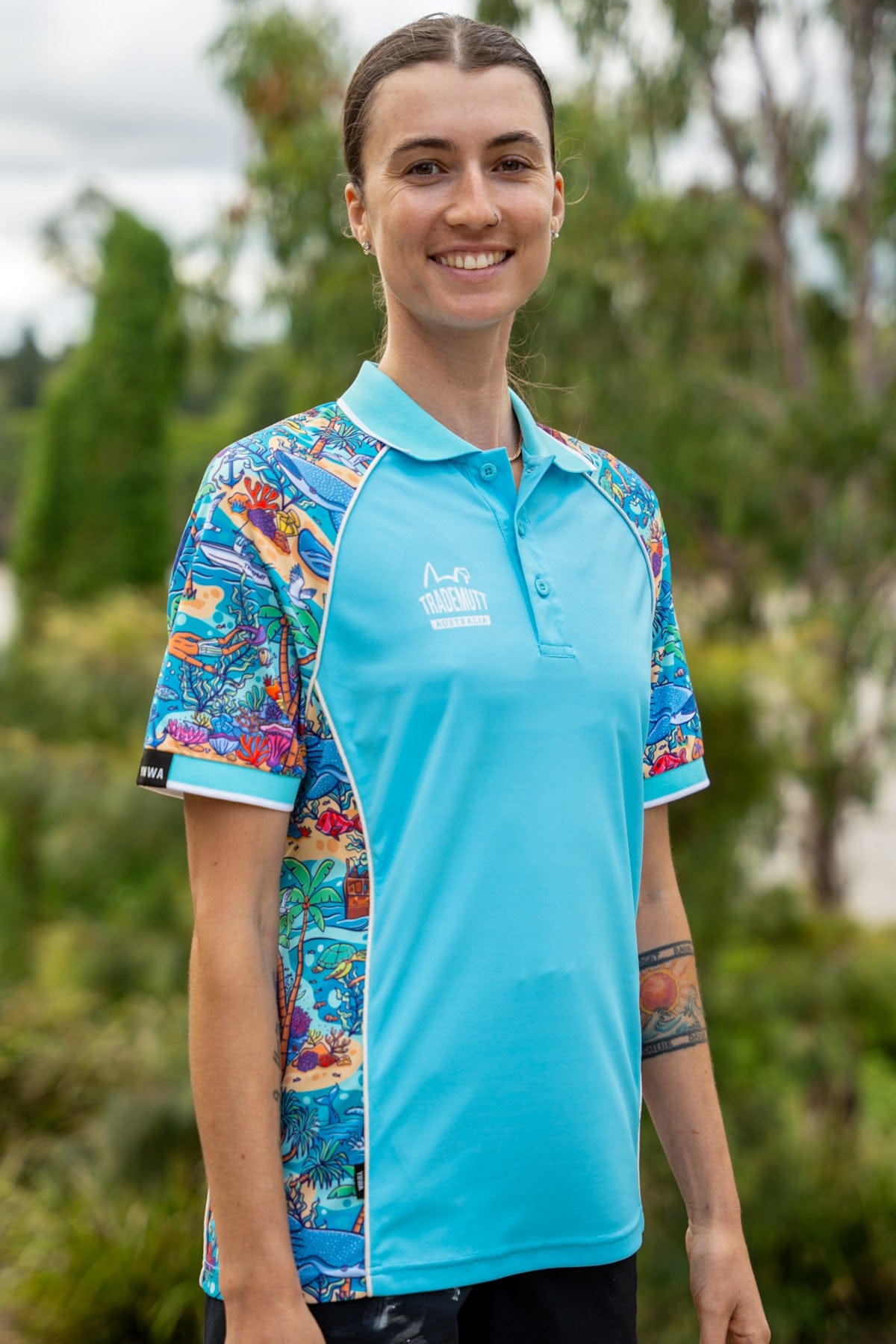 TradeMutt Workshirt Unisex Vitamin Sea Short Sleeve Polo Unisex Vitamin Sea Short Sleeve Polo