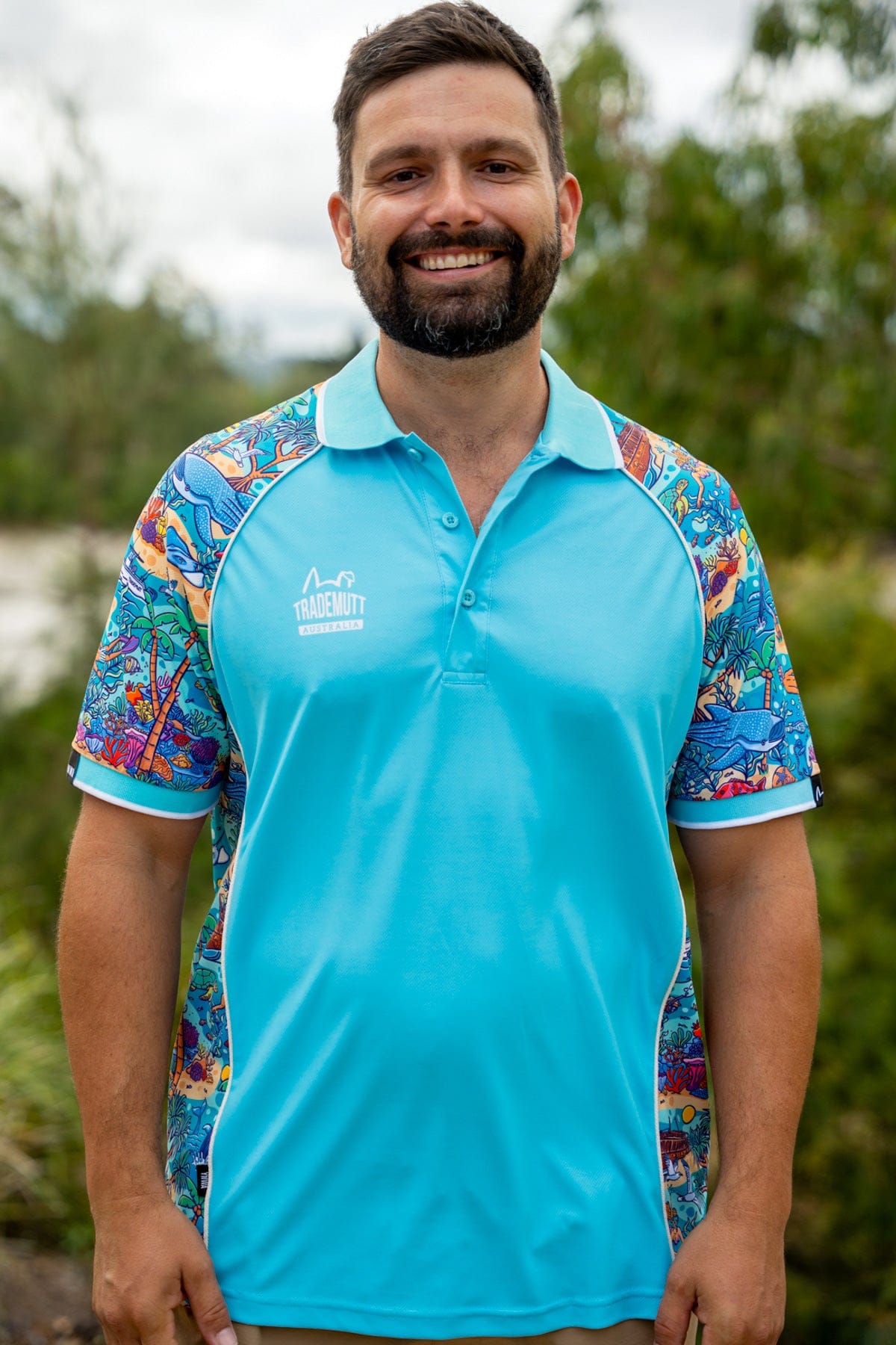 TradeMutt Workshirt Unisex Vitamin Sea Short Sleeve Polo Unisex Vitamin Sea Short Sleeve Polo