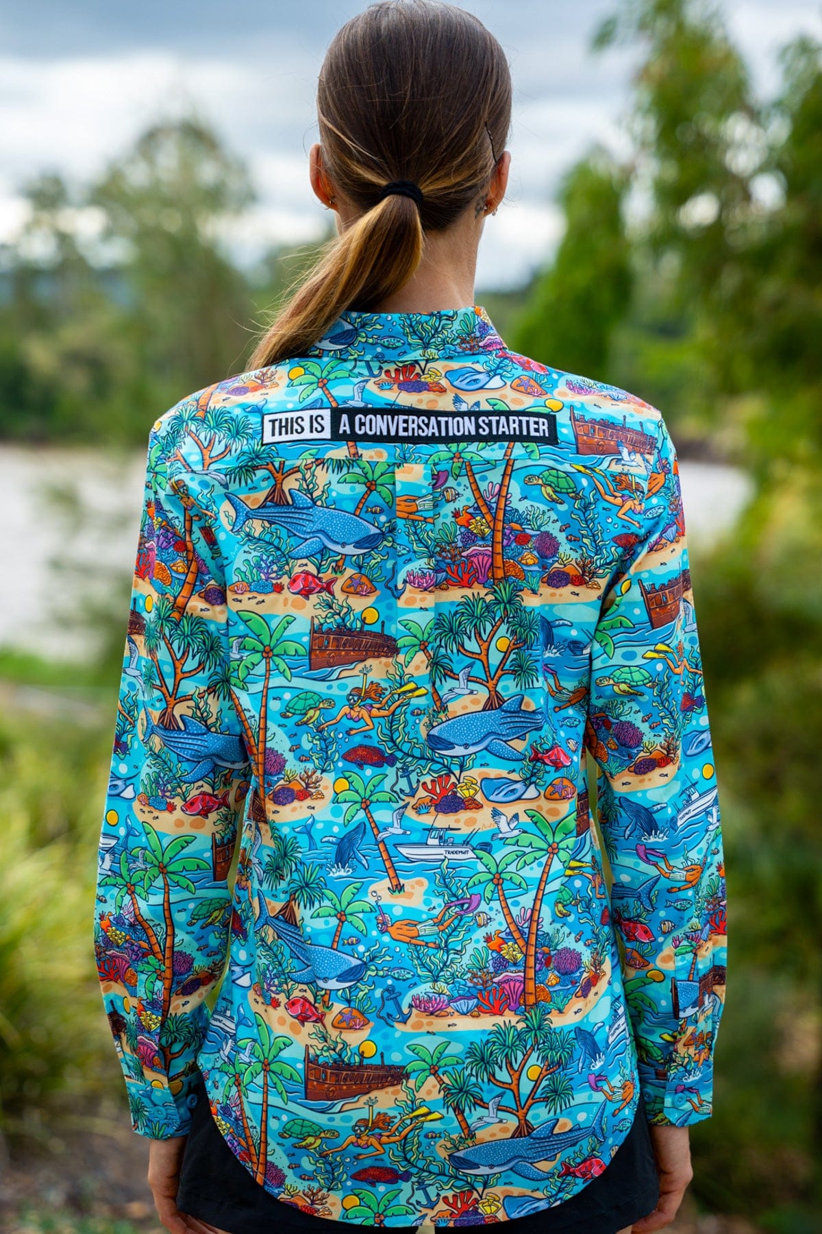 TradeMutt Workshirt Women's Vitamin Sea Full Button Work Shirt Women's Vitamin Sea Full Button Work Shirt