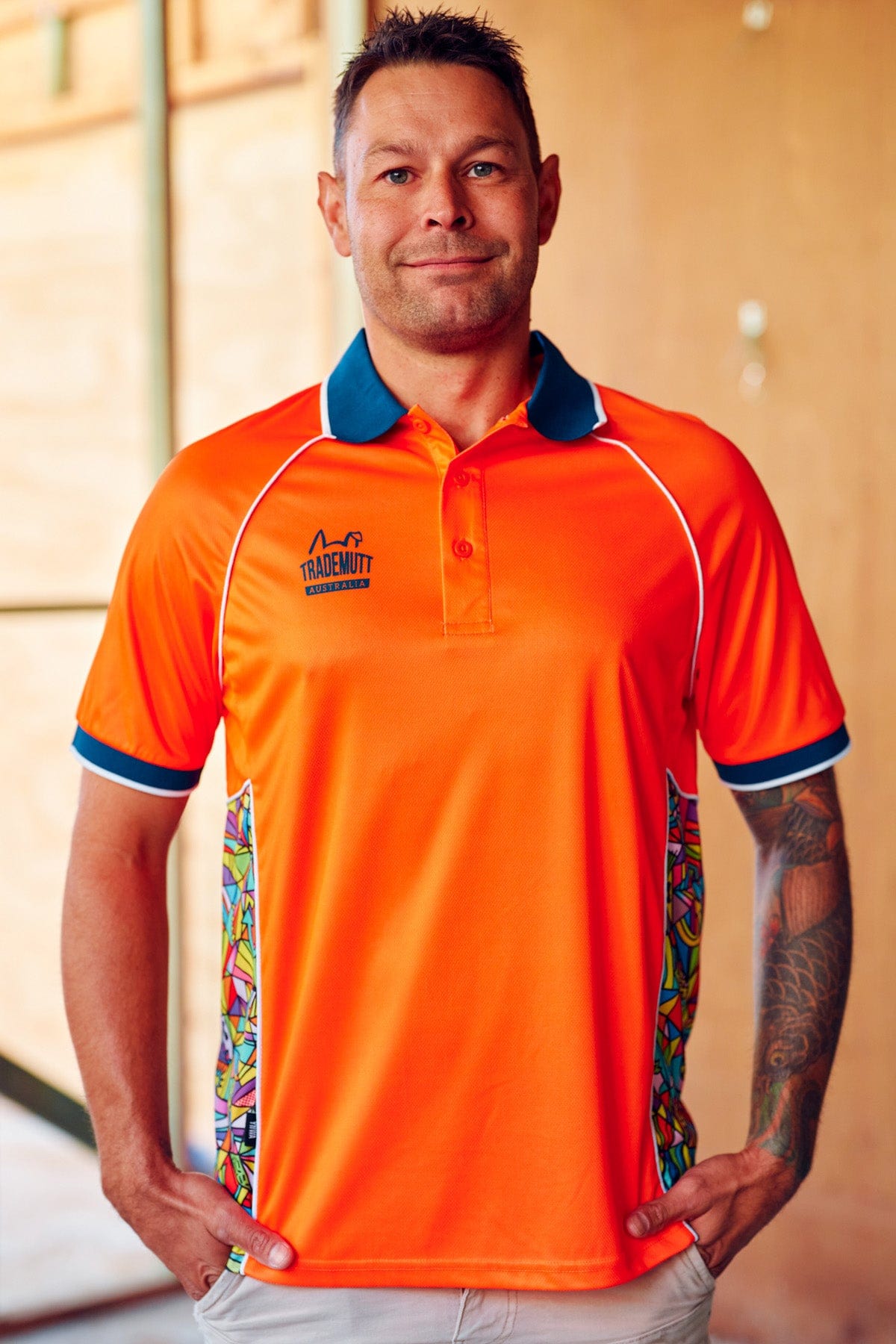 TradeMutt Polo Unisex Orange Bonza Polo Unisex RPET Bonza Orange Polo | TradeMutt Workshirts