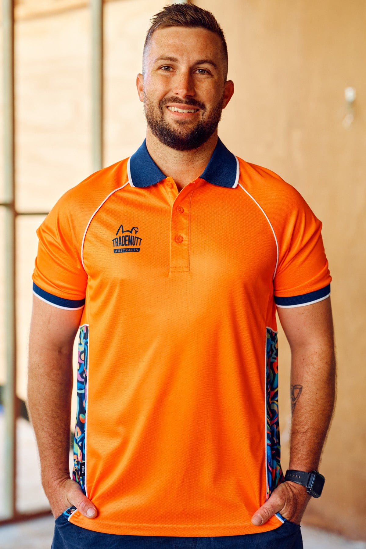 TradeMutt Polo Unisex Orange Pearler Polo Unisex RPET Pearler Orange Polo | TradeMutt Workshirts