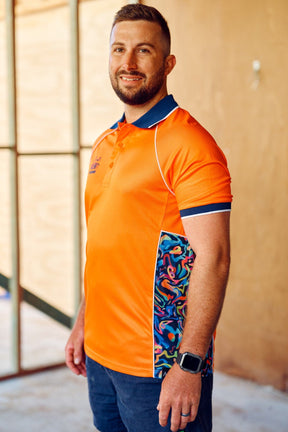 TradeMutt Polo Unisex Orange Pearler Polo Unisex RPET Pearler Orange Polo | TradeMutt Workshirts