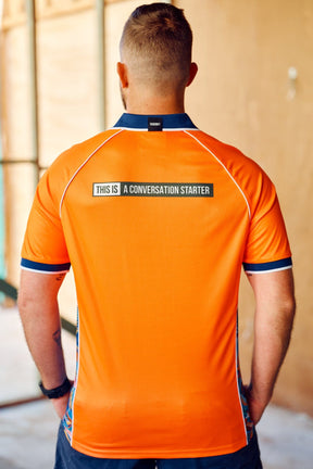 TradeMutt Polo Unisex Orange Snazzy Polo Unisex RPET Snazzy Orange Polo | TradeMutt Workshirts