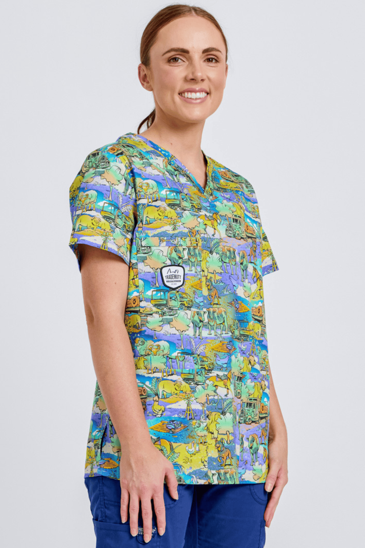 TradeMutt Scrubs Cracka' Dawn Unisex Scrub Top Cracka' Dawn Unisex Scrub Top